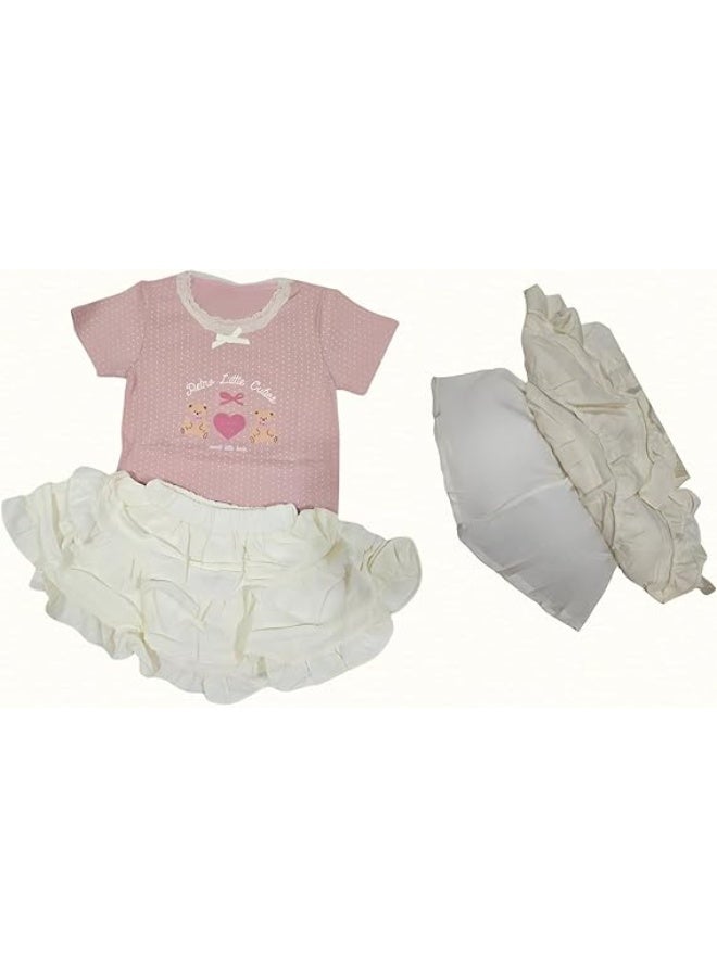 MINIIMODZ Minii Modz Girls Top & Ruffle Skirt Set | Retro Cuties Printed T-Shirt with Frill Skirt | Soft Cotton Party & Casual Wear Outfit for Baby Girls - Image 2
